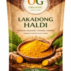 OG Organic Whole Foods Lakadong Haldi Powder – Authentic Meghalaya Turmeric – 100g