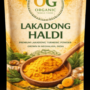 OG Organic Whole Foods Lakadong Haldi brings you premium turmeric powder sourced from Meghalaya, one of the most well-known regions for Lakadong turmeric. With its bright appearance, rich aroma, and versatile use, this haldi is a great fit for modern and traditional kitchens alike. Use it in everyday recipes, turmeric milk, kadha, and homemade wellness blends. Packed with care for quality and freshness, it offers a reliable option for households that prefer premium pantry staples.